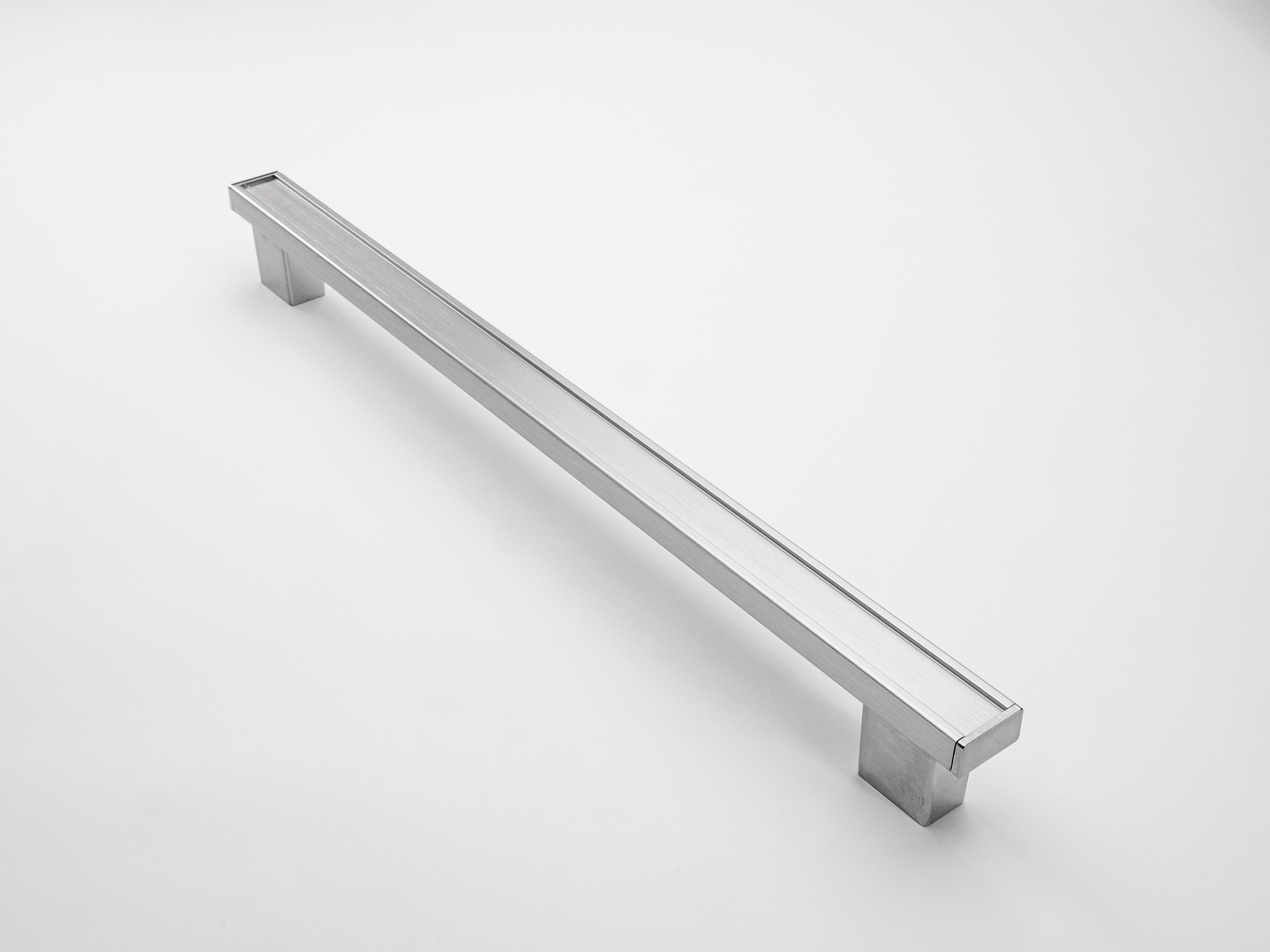 Tubular 3-Piece Oven Handle - with nickel-plated and then brushed thermosetting terminals
