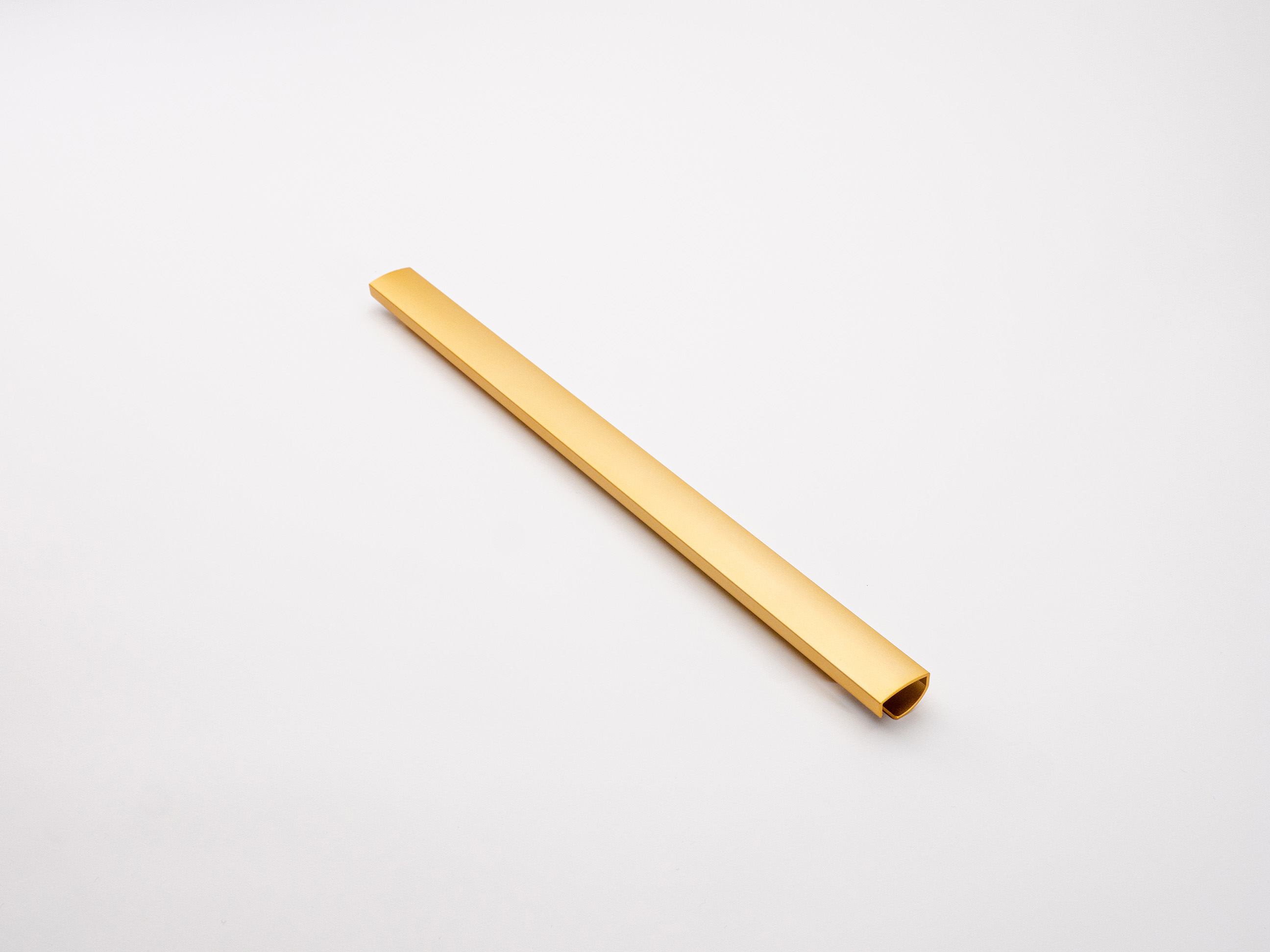 Tubular refrigerator handle - Sandblasted Anodized Gold