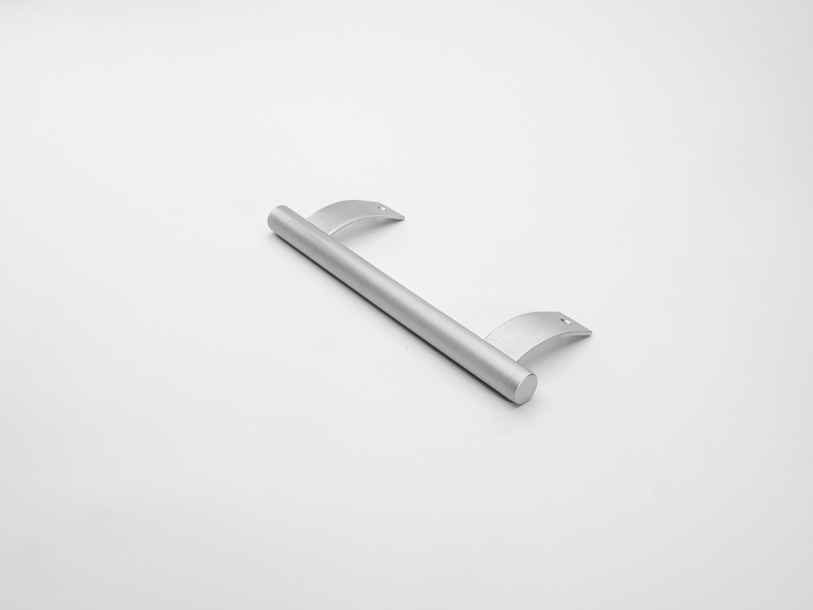 Single piece refrigerator handle - Cut Brushed and Anodized Stainless Steel