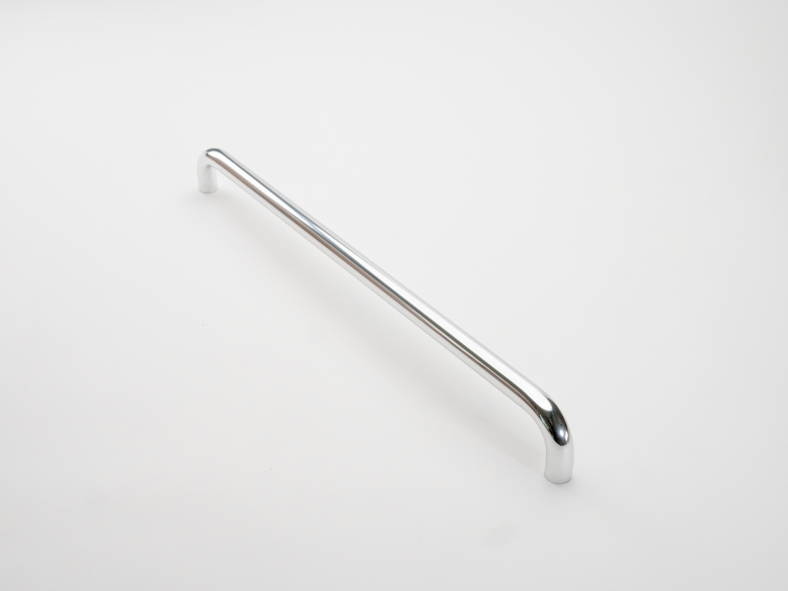 Bent tubular extruded aluminium handle - Anodized Polished