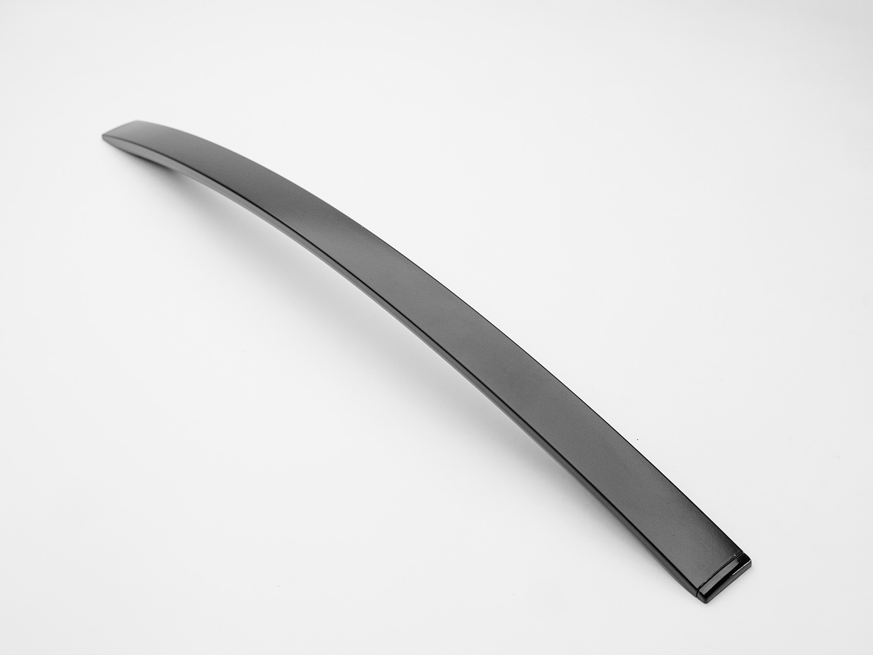 Rolled oven handle - Matt Black painted with black plastic end