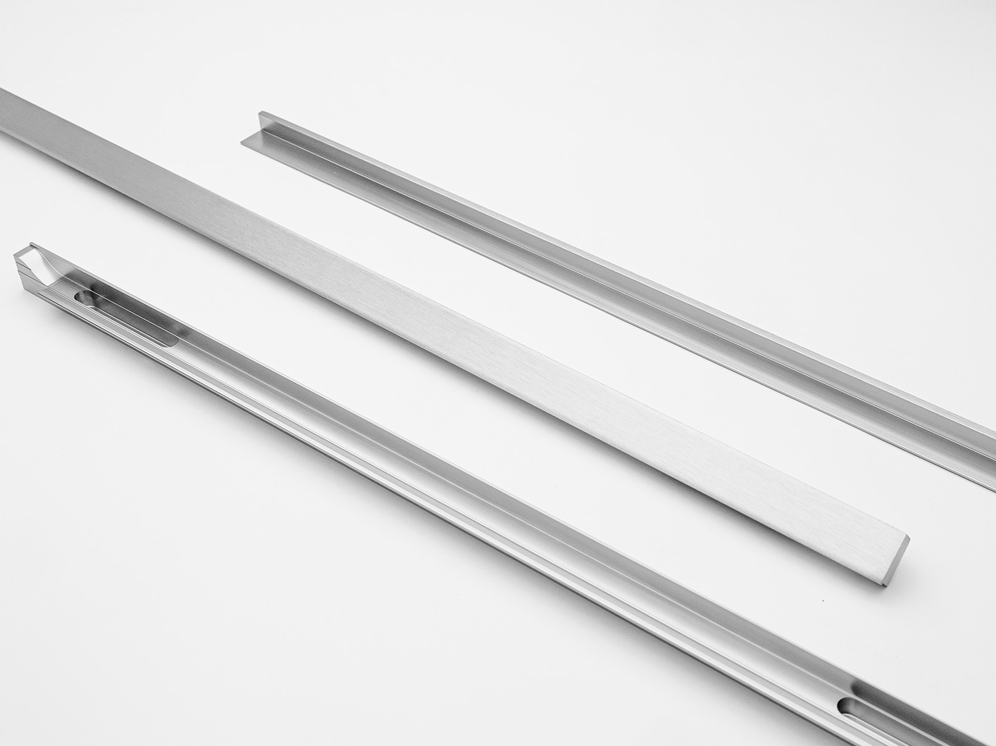 Oven decorative aluminium profiles - Milled Brushed Anodized Stainless Steel